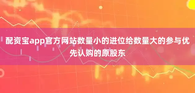 配资宝app官方网站数量小的进位给数量大的参与优先认购的原股东