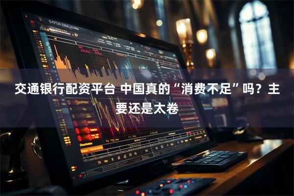 交通银行配资平台 中国真的“消费不足”吗？主要还是太卷